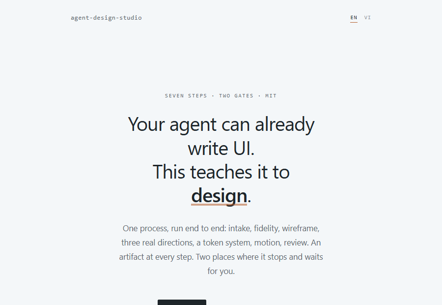 Direction C: a quiet editorial layout with wide margins